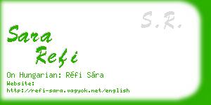 sara refi business card